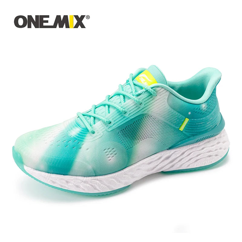 ONEMIX Summer Breathable Mesh Sneakers for Women Jacquard Gradient Soft Tenis Jogging Shoes Lightweight Leisure Outdoor Sneakers