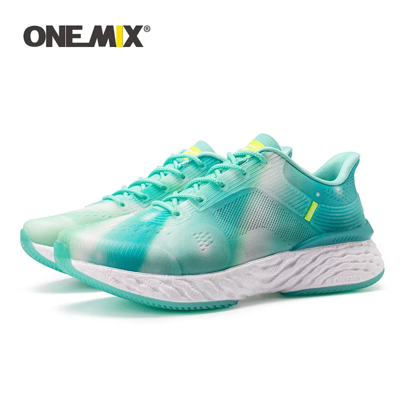 ONEMIX Summer Breathable Mesh Sneakers for Women Jacquard Gradient Soft Tenis Jogging Shoes Lightweight Leisure Outdoor Sneakers