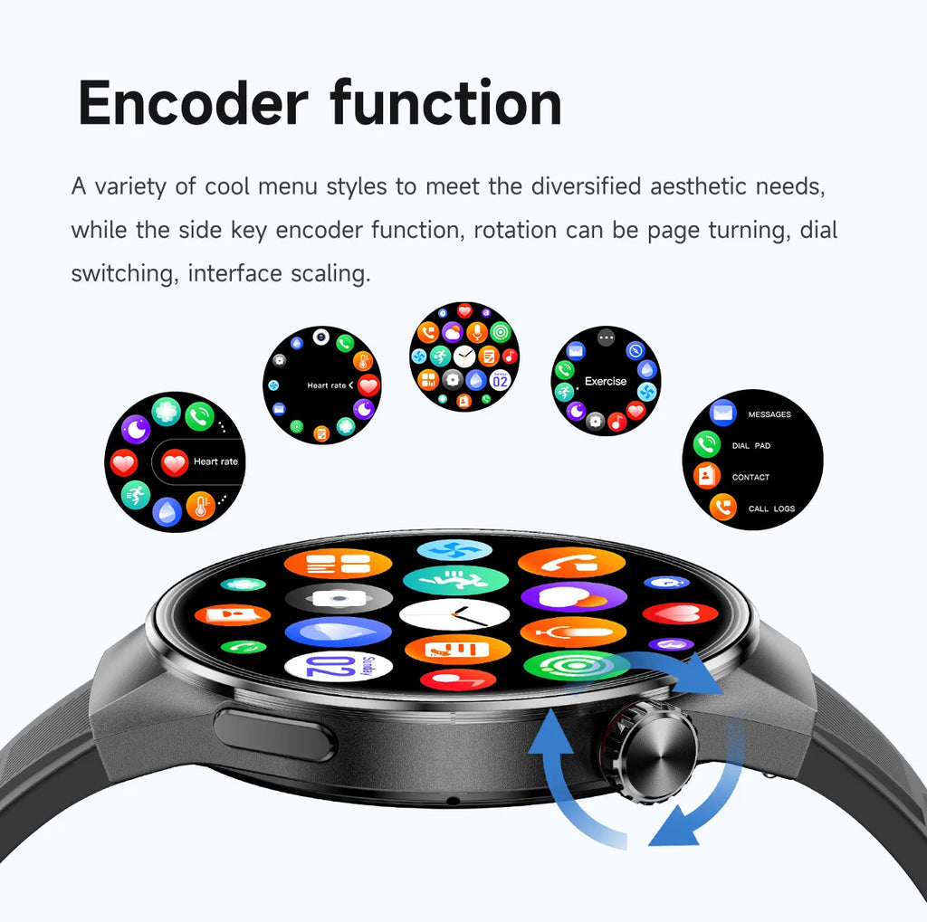 2025 New Watch G5 PlUS Smart Watch Men 1.75"AMOLED Screen GPS Track Compass Heart Rate Bluetooth Call SmartWatch For Android IOS