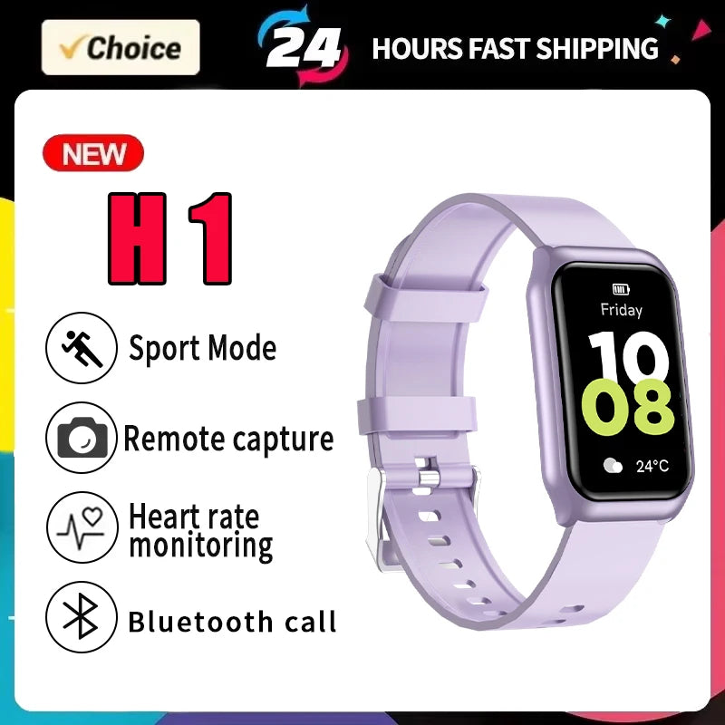 For Android IOS H1 Smartwatch Women Men Heart Rate Blood Oxygen Waterproof Sport Smart watch Watch For Ladies  Gift