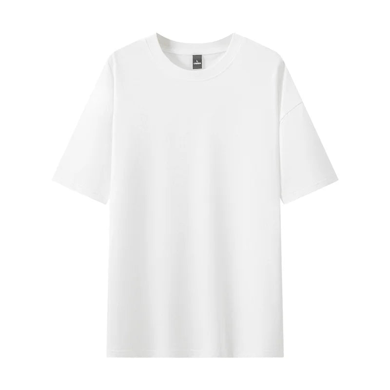 Men's Short Sleeve Heavy T-Shirt.100% Cotton,Short Sleeve O-Neck Top Tees,Plain Harajuku Clothing