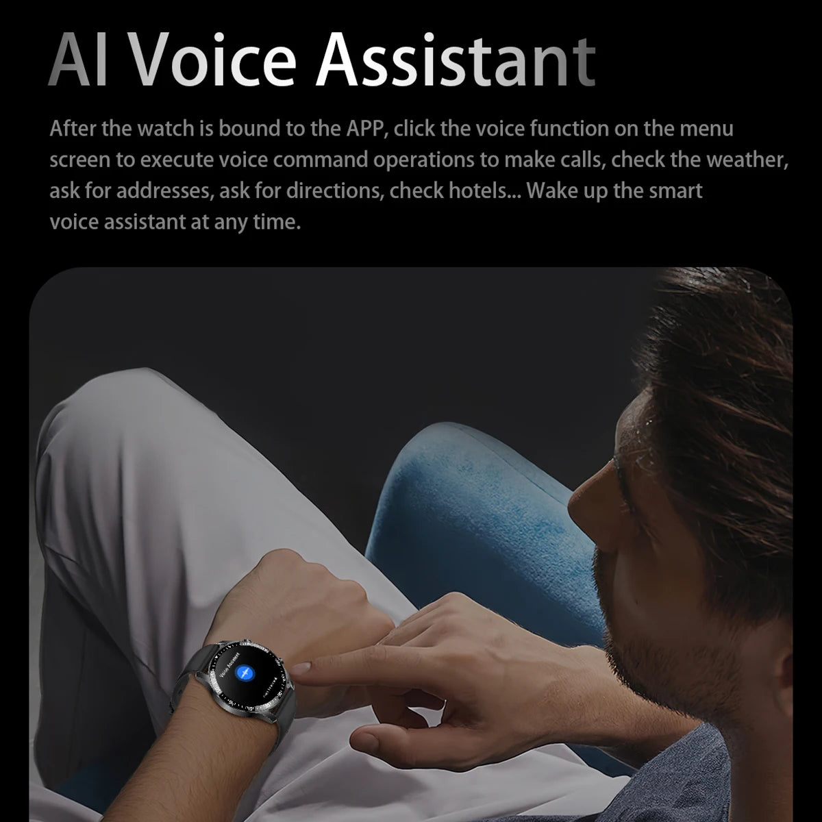 New Smart Watch Al Voice Assistant 1.5''HD Touch Screen Wireless Call Message Push 100+Sports Fashion Smartwatch For Men Women