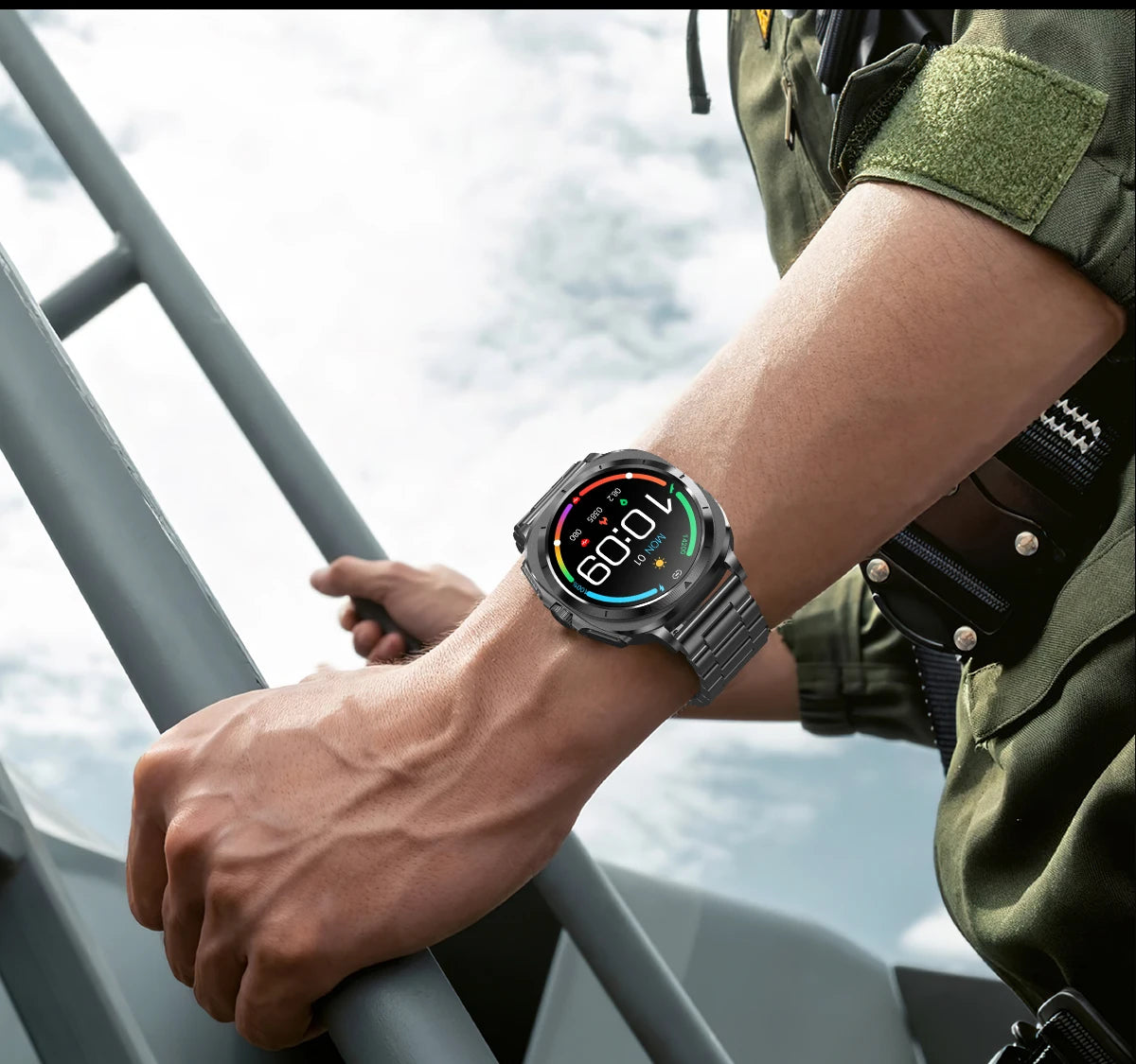 2025 New Laser therapy Three High Uric acid Blood pressure Smartwatch Men ECG+PPG Heart rate Fat Body Analysis NFC Call Watches
