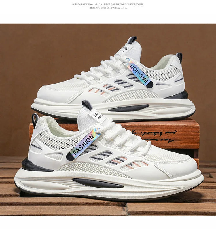 Men's Breathable Sneakers 2025 Autumn Comfortable Breathable Mens Platform Running Shoes Fashion Casual Shoes Zapatillas Hombre