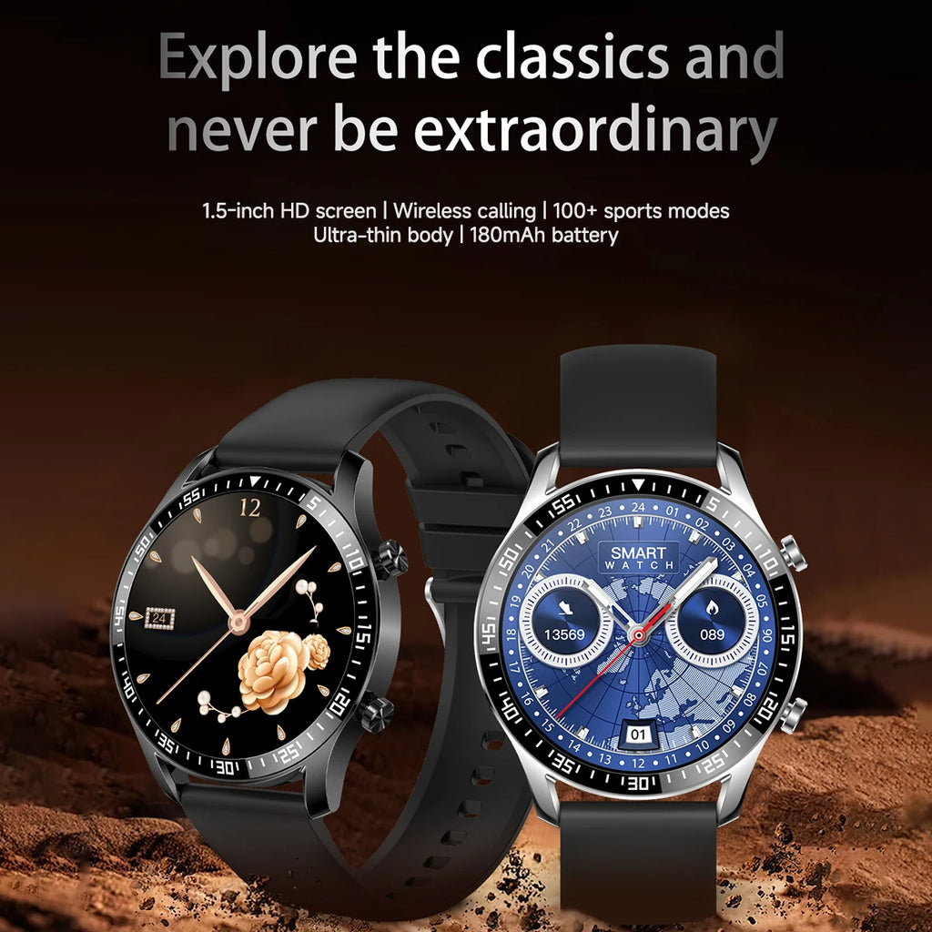 New Smart Watch Al Voice Assistant 1.5''HD Touch Screen Wireless Call Message Push 100+Sports Fashion Smartwatch For Men Women