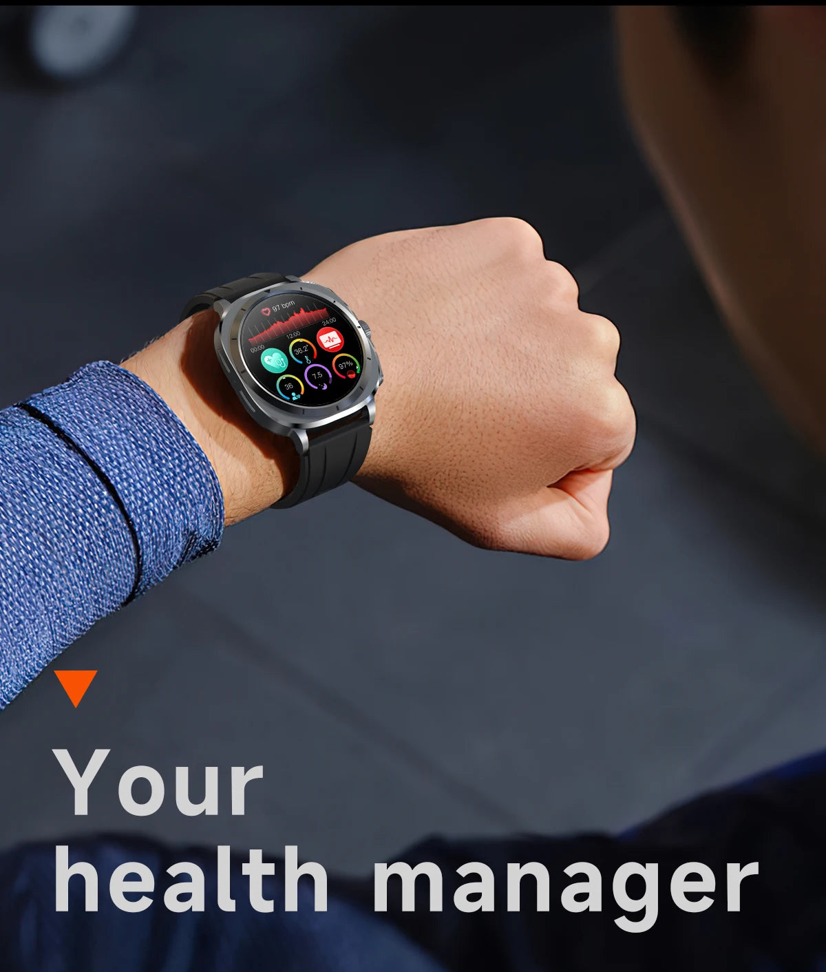 2025 New Laser therapy Three High Uric acid Blood pressure Smartwatch Men ECG+PPG Heart rate Fat Body Analysis NFC Call Watches