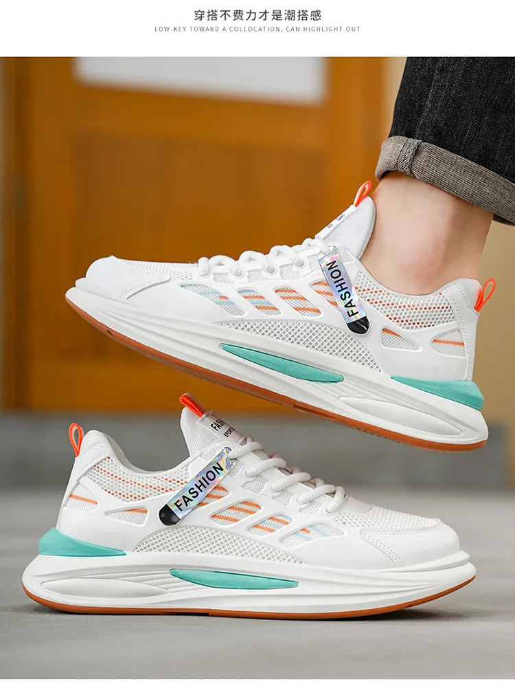 Men's Breathable Sneakers 2025 Autumn Comfortable Breathable Mens Platform Running Shoes Fashion Casual Shoes Zapatillas Hombre