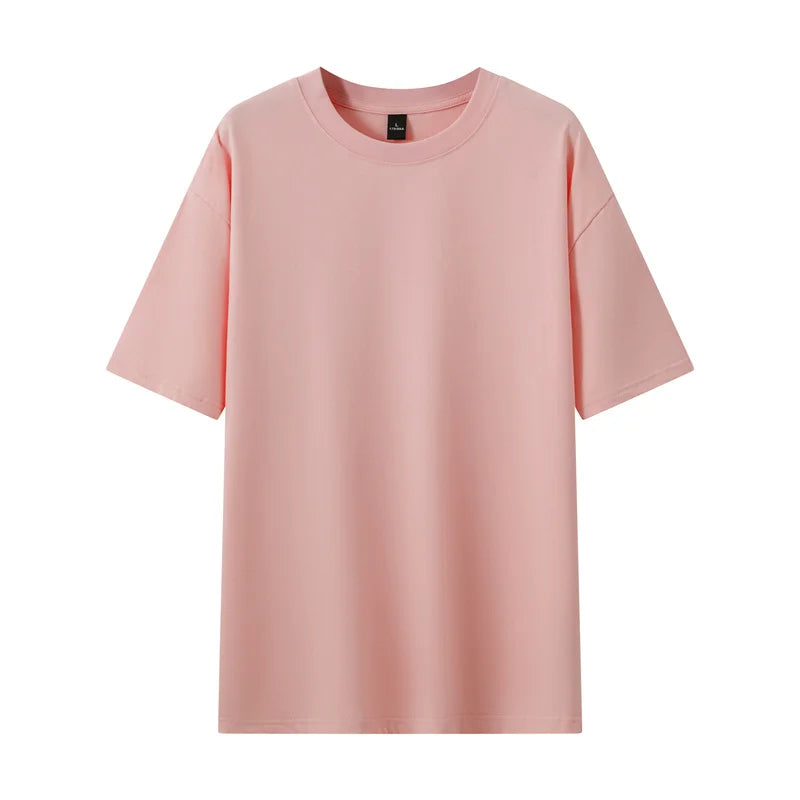 Men's Short Sleeve Heavy T-Shirt.100% Cotton,Short Sleeve O-Neck Top Tees,Plain Harajuku Clothing