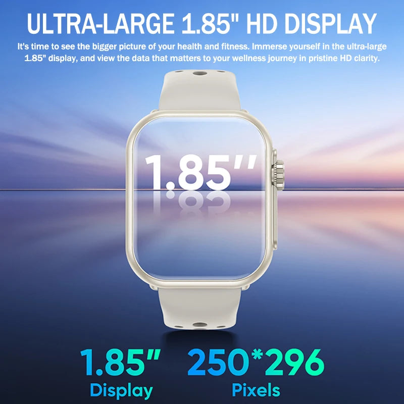 2025 New For Huawei Xiaomi Smart Watch Men Women 1.85-Inch HD AMOLED Full Touch Screen IP68 Waterproof Bluetooth Call SmartWatch