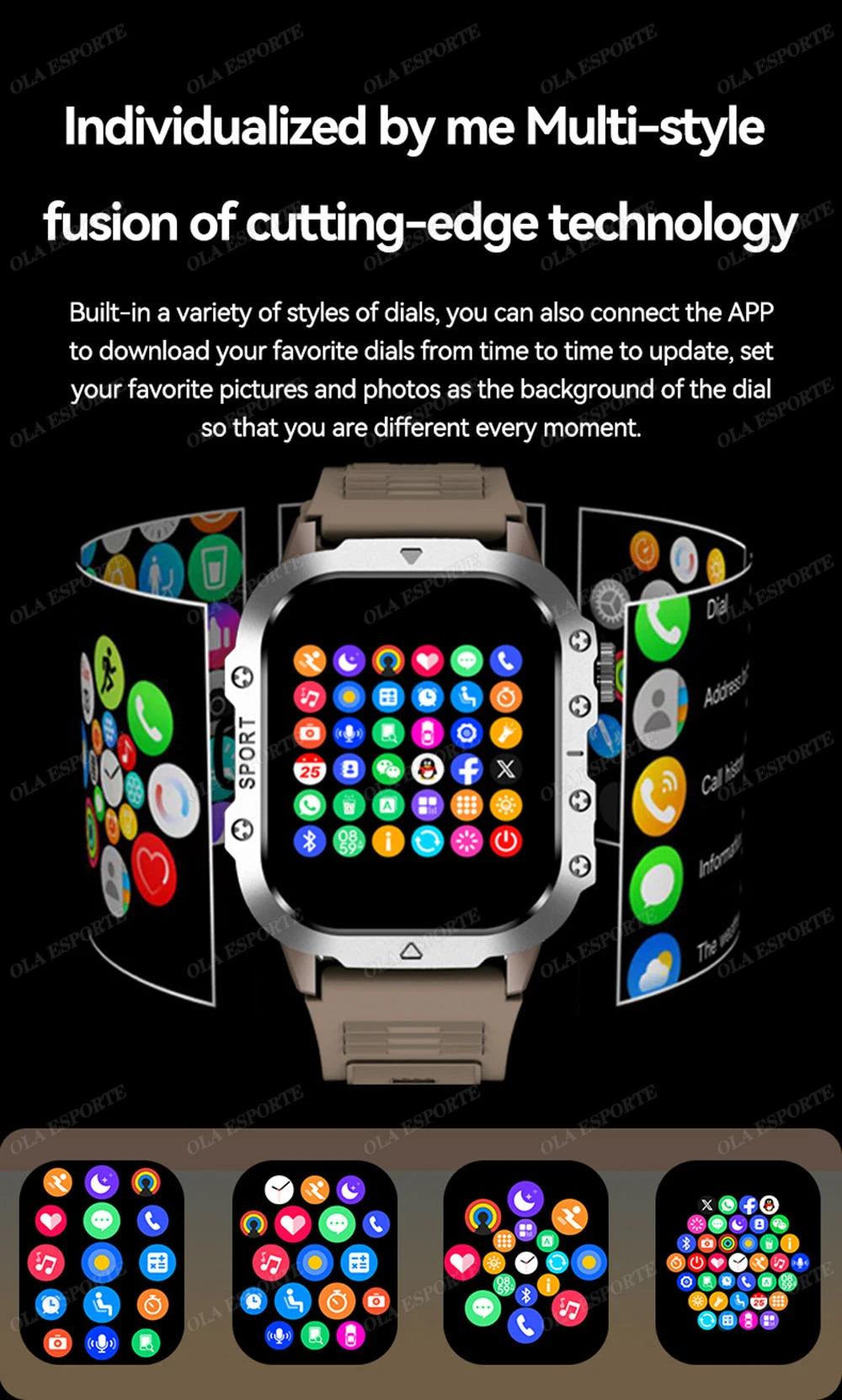 2025 Smartwatch Men Bluetooth Call Heart Rate Health Monitor AI Voice Waterproof Sport GPS Tracker Smart Watches For Android IOS
