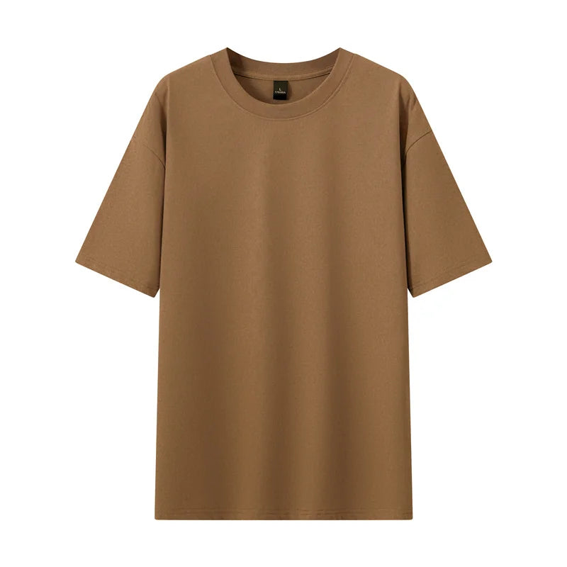 Men's Short Sleeve Heavy T-Shirt.100% Cotton,Short Sleeve O-Neck Top Tees,Plain Harajuku Clothing