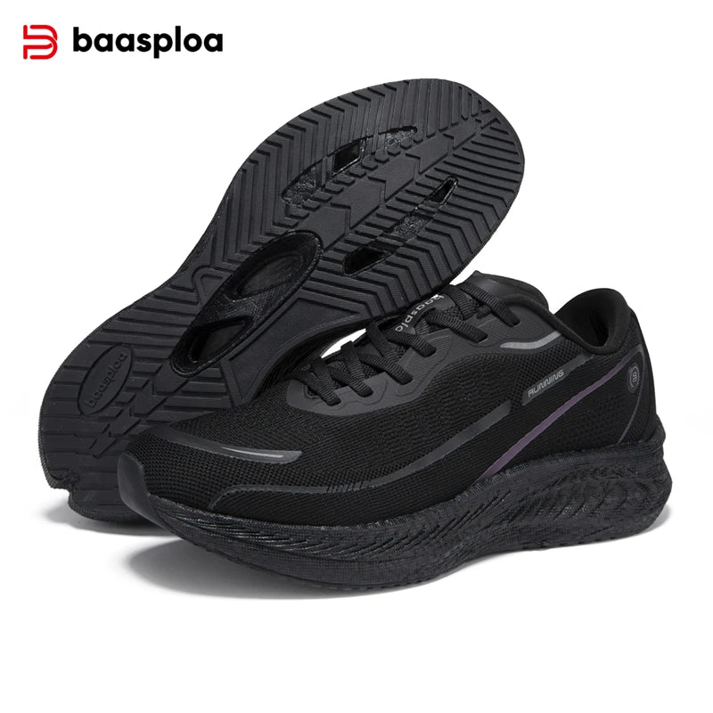 Baasploa Men Running Shoes 2025 New Professional Training Lightweight Sport Shoes Male Carbon Plate Mesh Breathable Sneakers