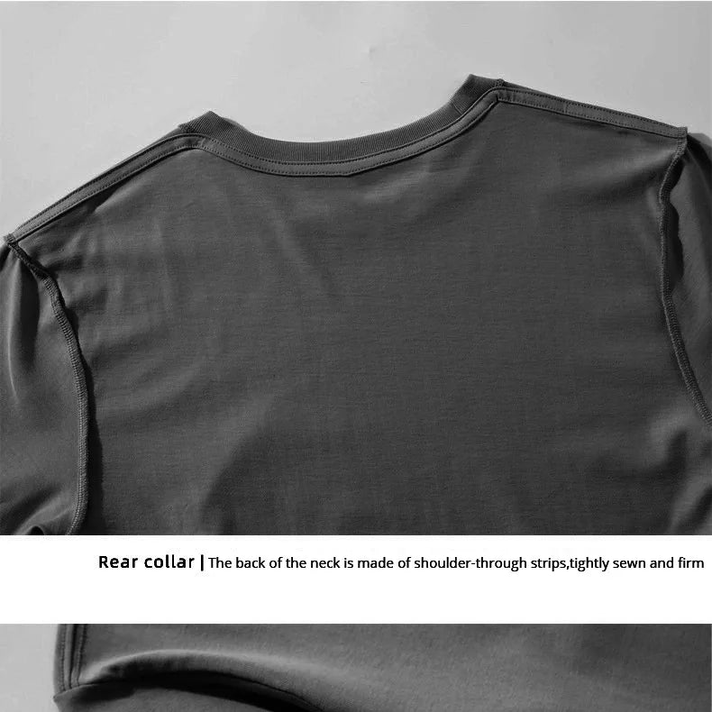 Men's Short Sleeve Heavy T-Shirt.100% Cotton,Short Sleeve O-Neck Top Tees,Plain Harajuku Clothing