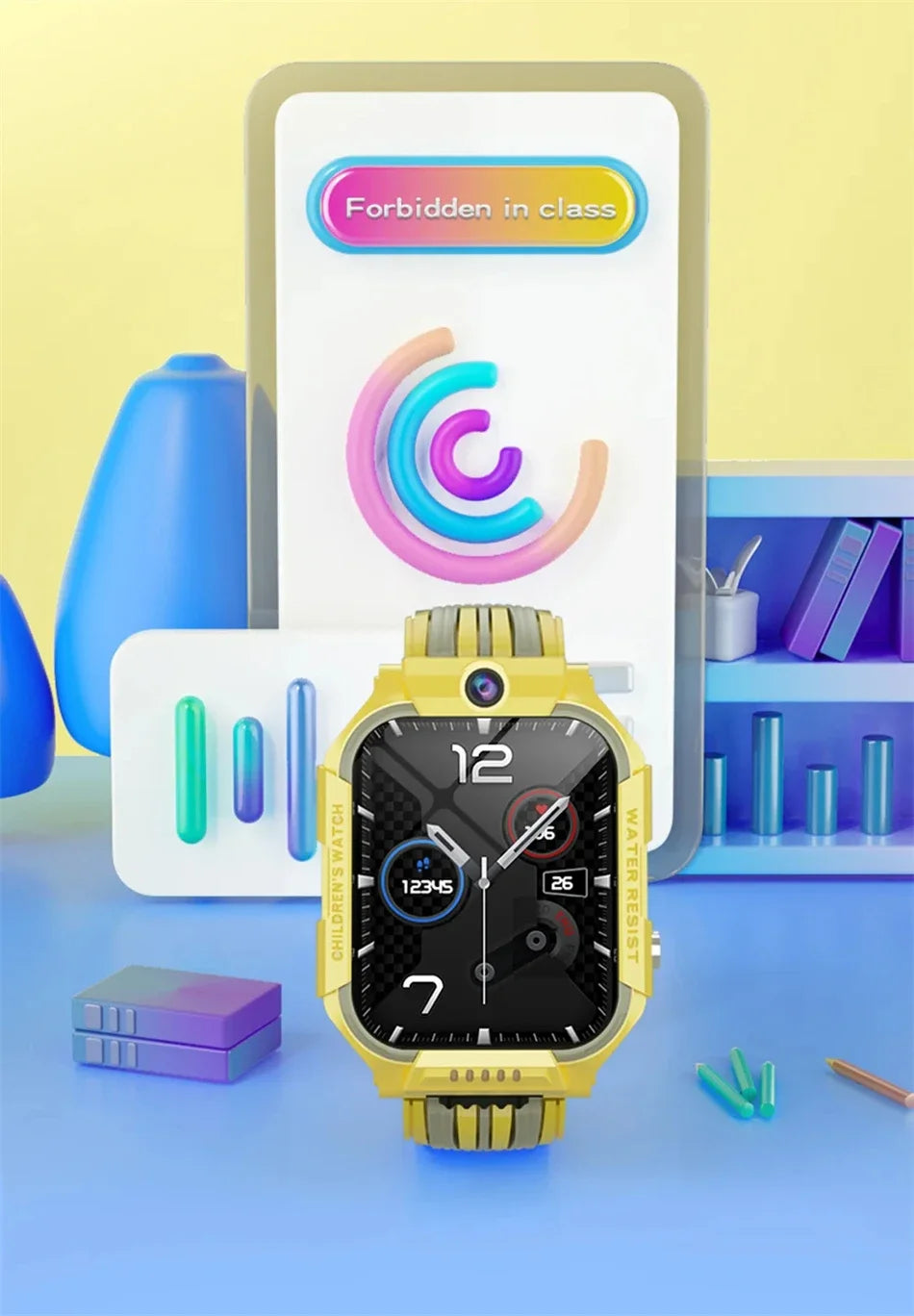 Kids Smart Watch New 5G WIFI Video Call GPS SOS IP68 Waterproof Child Smartwatch HD Camera Monitor Tracker Location Phone Watch