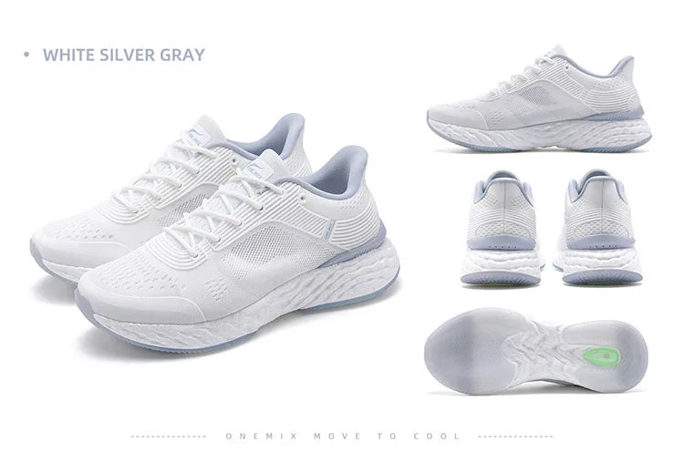 ONEMIX Summer Breathable Mesh Sneakers for Women Jacquard Gradient Soft Tenis Jogging Shoes Lightweight Leisure Outdoor Sneakers