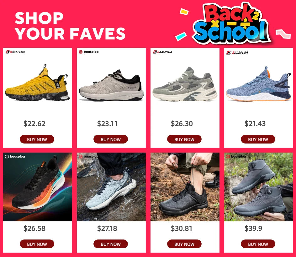 Baasploa Men Running Shoes 2025 New Professional Training Lightweight Sport Shoes Male Carbon Plate Mesh Breathable Sneakers
