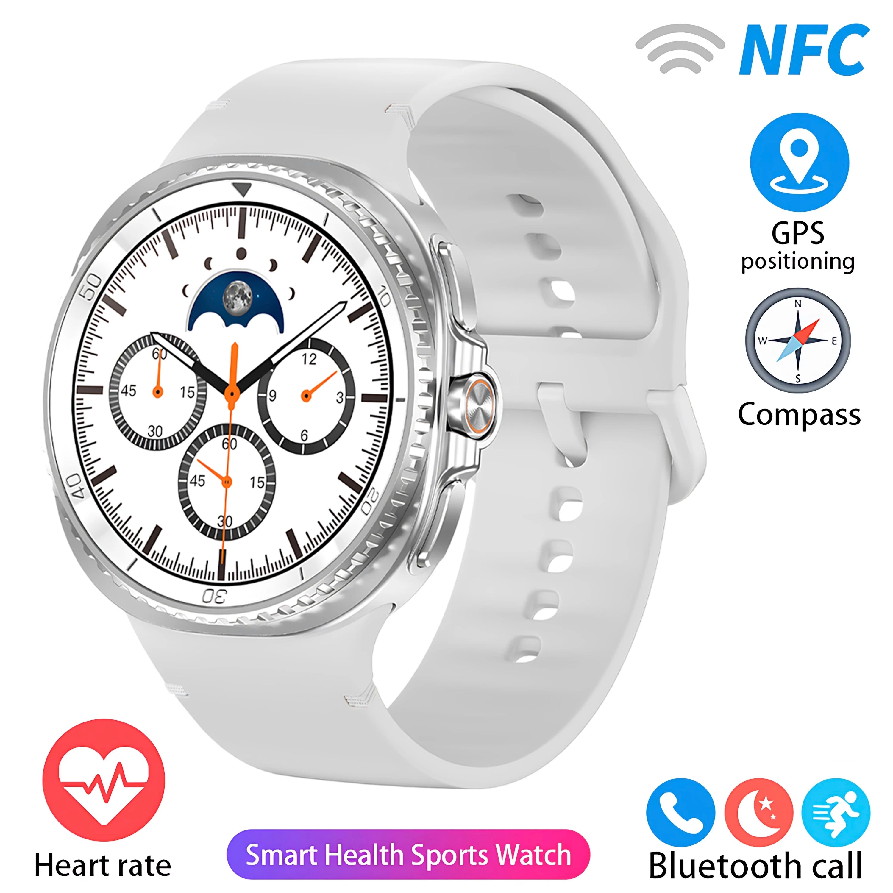 Watch 8 Ultra Classic GPS Compass NFC SmartWatch 46mm Version AMOLEL Rotating Dial BT Call 3ATM Waterproof Watch7 Upgraded Watch