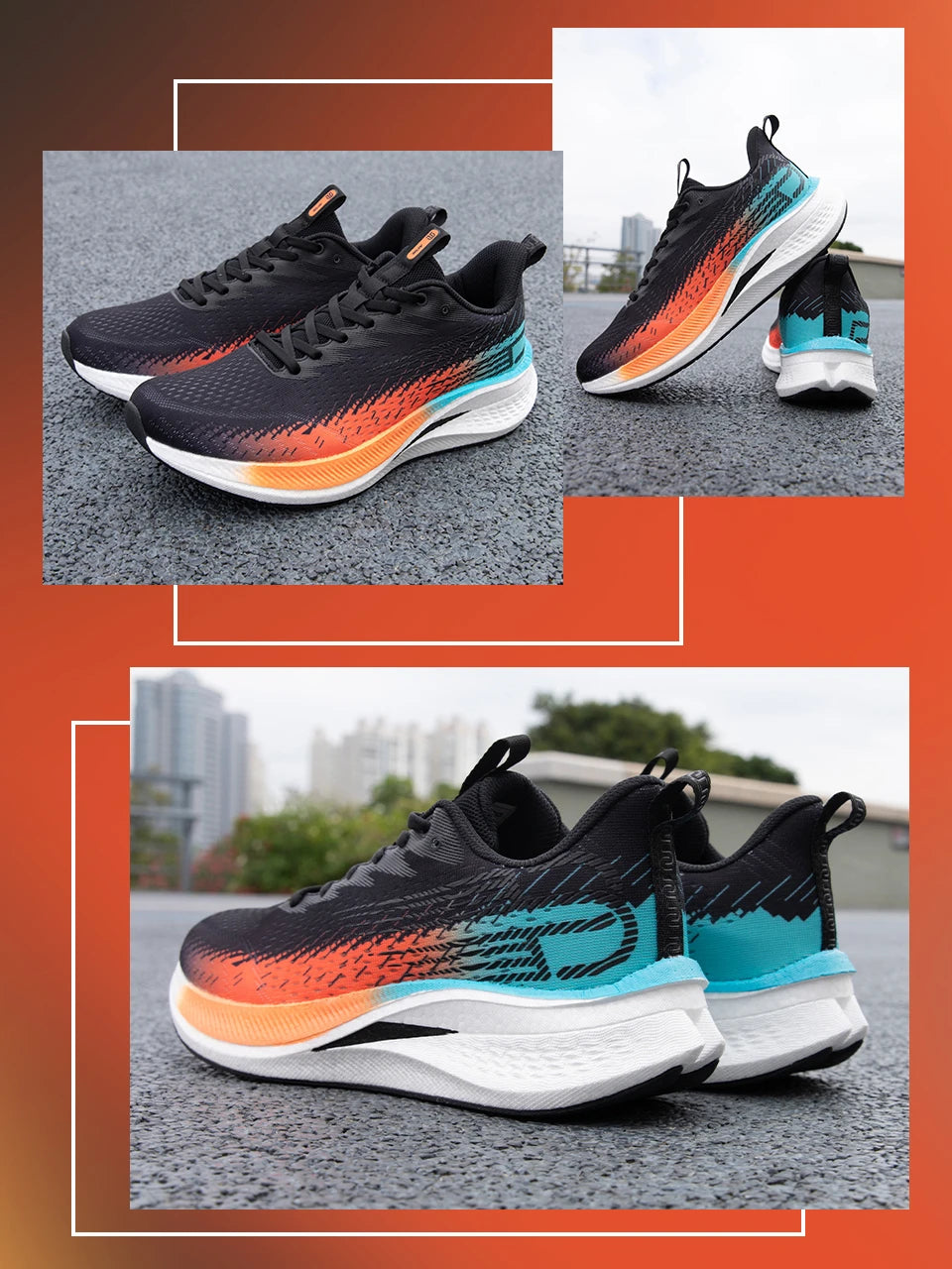 Baasploa Men Running Shoes 2025 New Professional Training Lightweight Sport Shoes Male Carbon Plate Mesh Breathable Sneakers