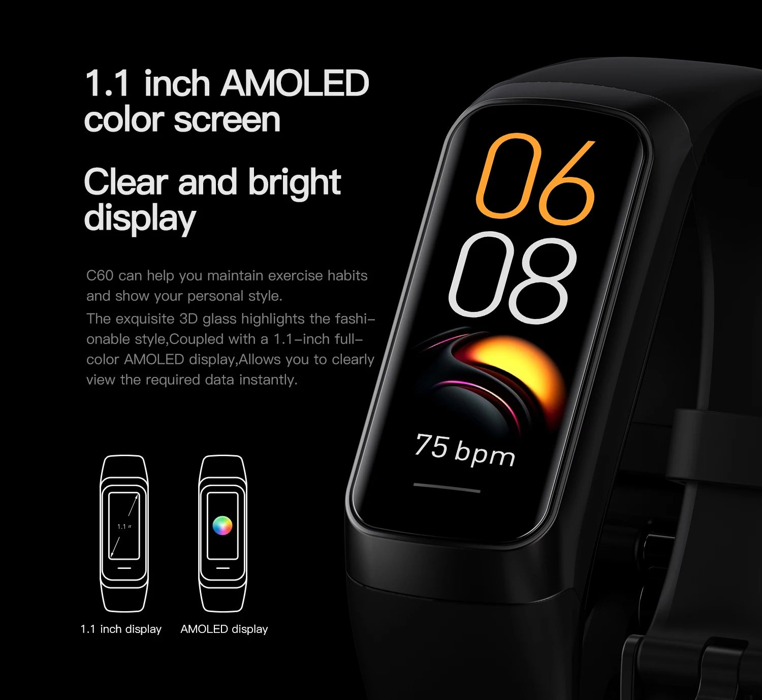 AMOLED Smartwatch Body Temperature Monitor Fitness Clock Sports 3ATM Waterproof Men Smart Watch Band for Women IOS Xiaomi 2025