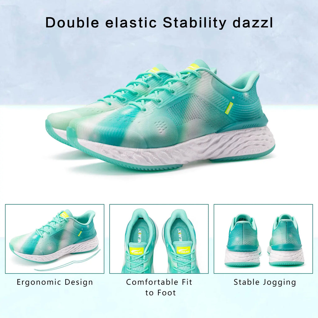 ONEMIX Summer Breathable Mesh Sneakers for Women Jacquard Gradient Soft Tenis Jogging Shoes Lightweight Leisure Outdoor Sneakers