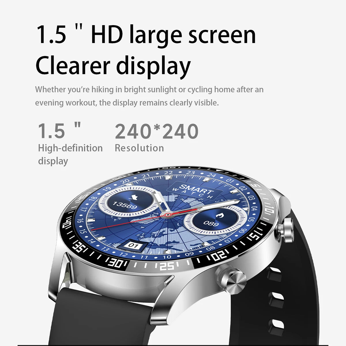 New Smart Watch Al Voice Assistant 1.5''HD Touch Screen Wireless Call Message Push 100+Sports Fashion Smartwatch For Men Women
