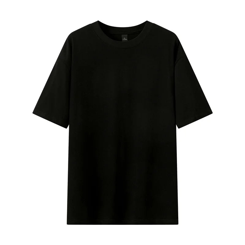 Men's Short Sleeve Heavy T-Shirt.100% Cotton,Short Sleeve O-Neck Top Tees,Plain Harajuku Clothing