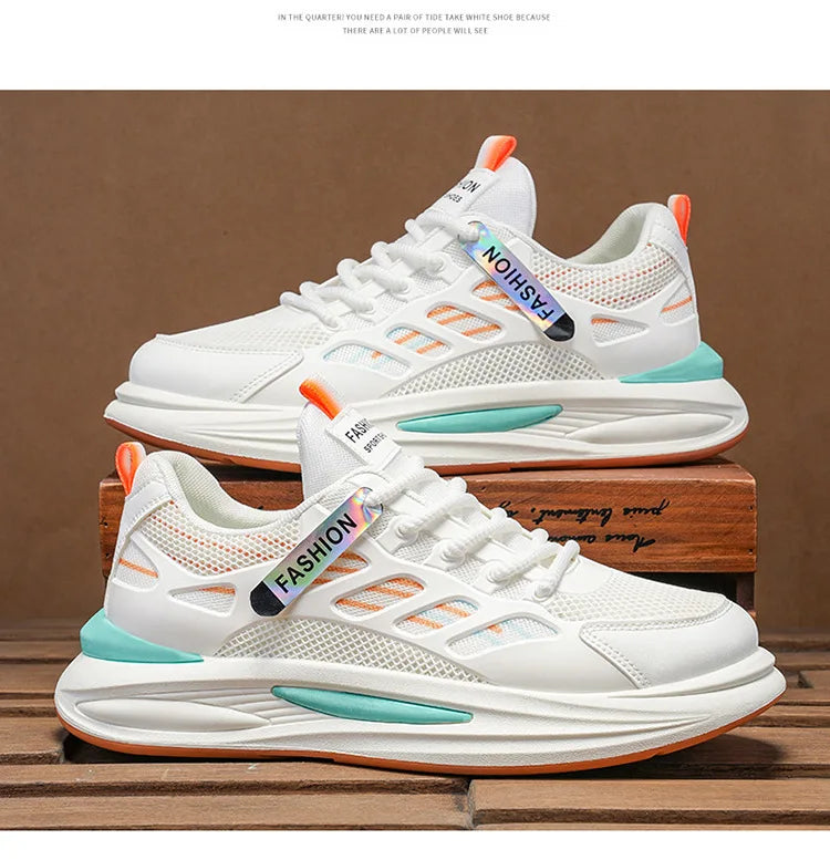 Men's Breathable Sneakers 2025 Autumn Comfortable Breathable Mens Platform Running Shoes Fashion Casual Shoes Zapatillas Hombre
