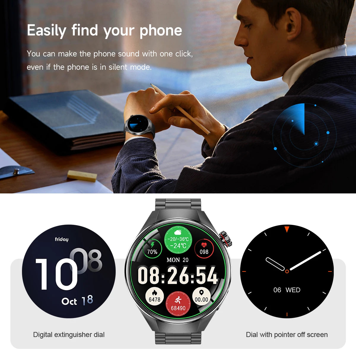 2025 New Watch G5 PlUS Smart Watch Men 1.75"AMOLED Screen GPS Track Compass Heart Rate Bluetooth Call SmartWatch For Android IOS