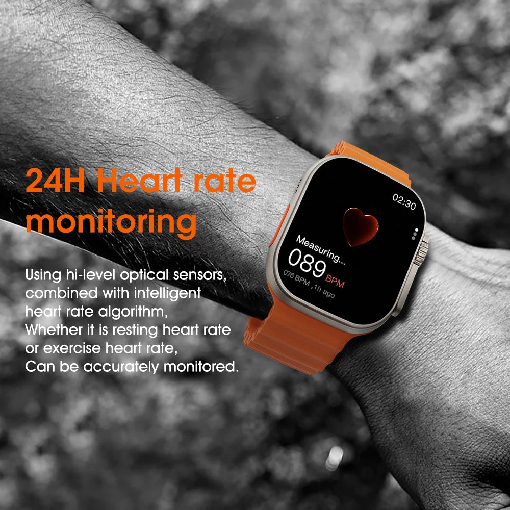 Ultra 4 AI Smart Watches 2.2'' Screen IP68 Waterproof Smartwatch for Men Women Bluetooth Calls Fitness Tracker GPS Sport Modes