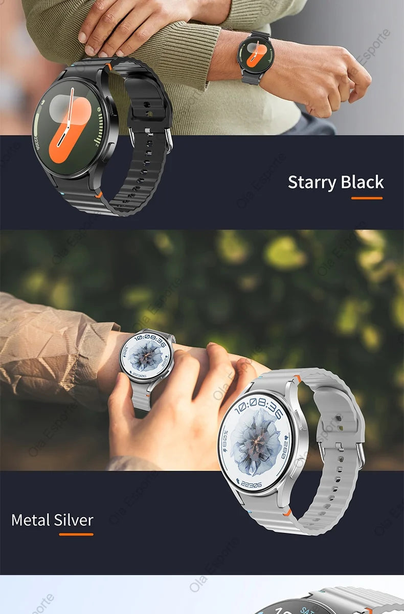 2025 New Smart watch7 Men Women AMOLED Screen Health Monitor Watch Waterproof Voice Assistant Call Smart Watch For Android IOS