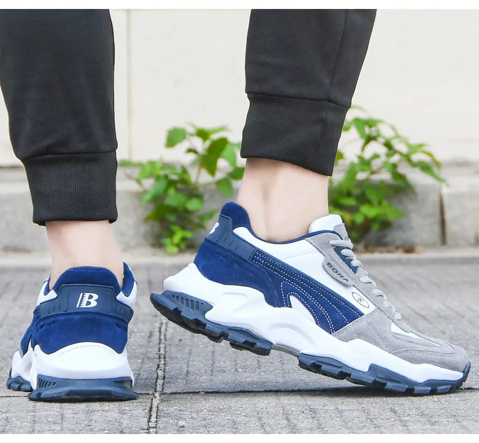 BONA 2023 New Designers Athletic Breathable Footwear Running Shoes Men Comfortable Sneakers  Man Zapatillas Walking Jogging Shoe