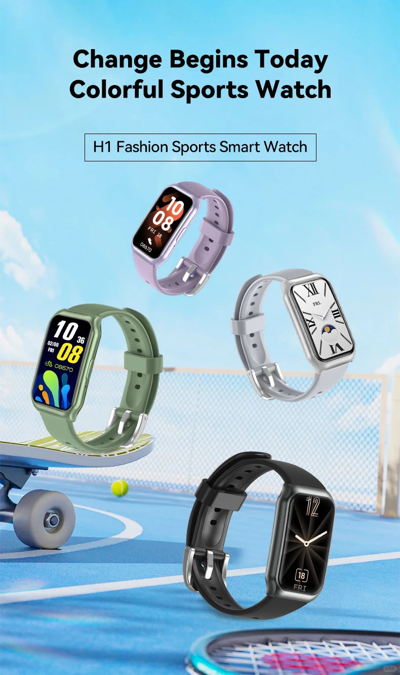 For Android IOS H1 Smartwatch Women Men Heart Rate Blood Oxygen Waterproof Sport Smart watch Watch For Ladies  Gift