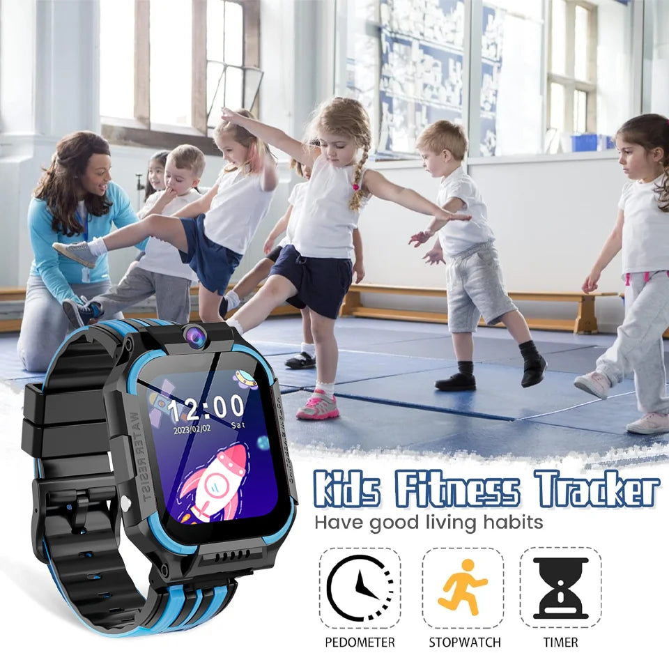 Kids Smart Watch New 5G WIFI Video Call GPS SOS IP68 Waterproof Child Smartwatch HD Camera Monitor Tracker Location Phone Watch
