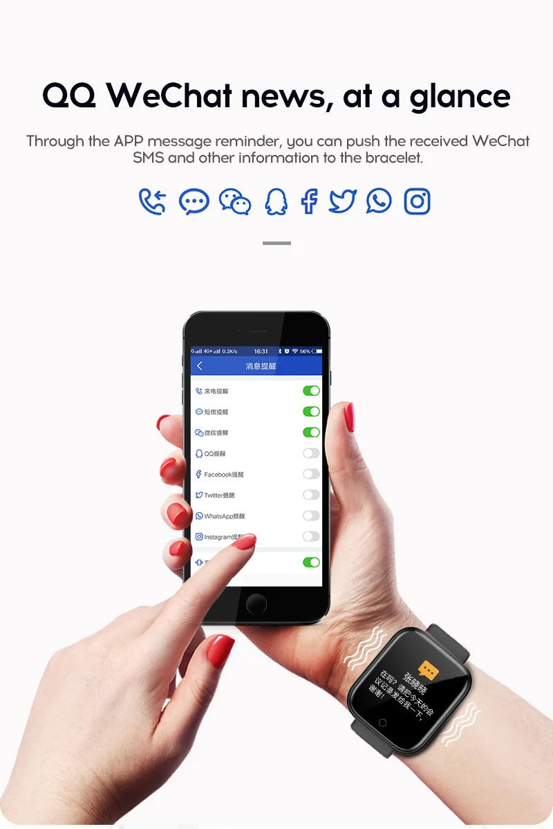 Smart Watch Y68 Bluetooth Fitness Tracker Sports Watch Heart Rate Monitor Blood Pressure Smart Bracelet for Android IOS D20 Pro