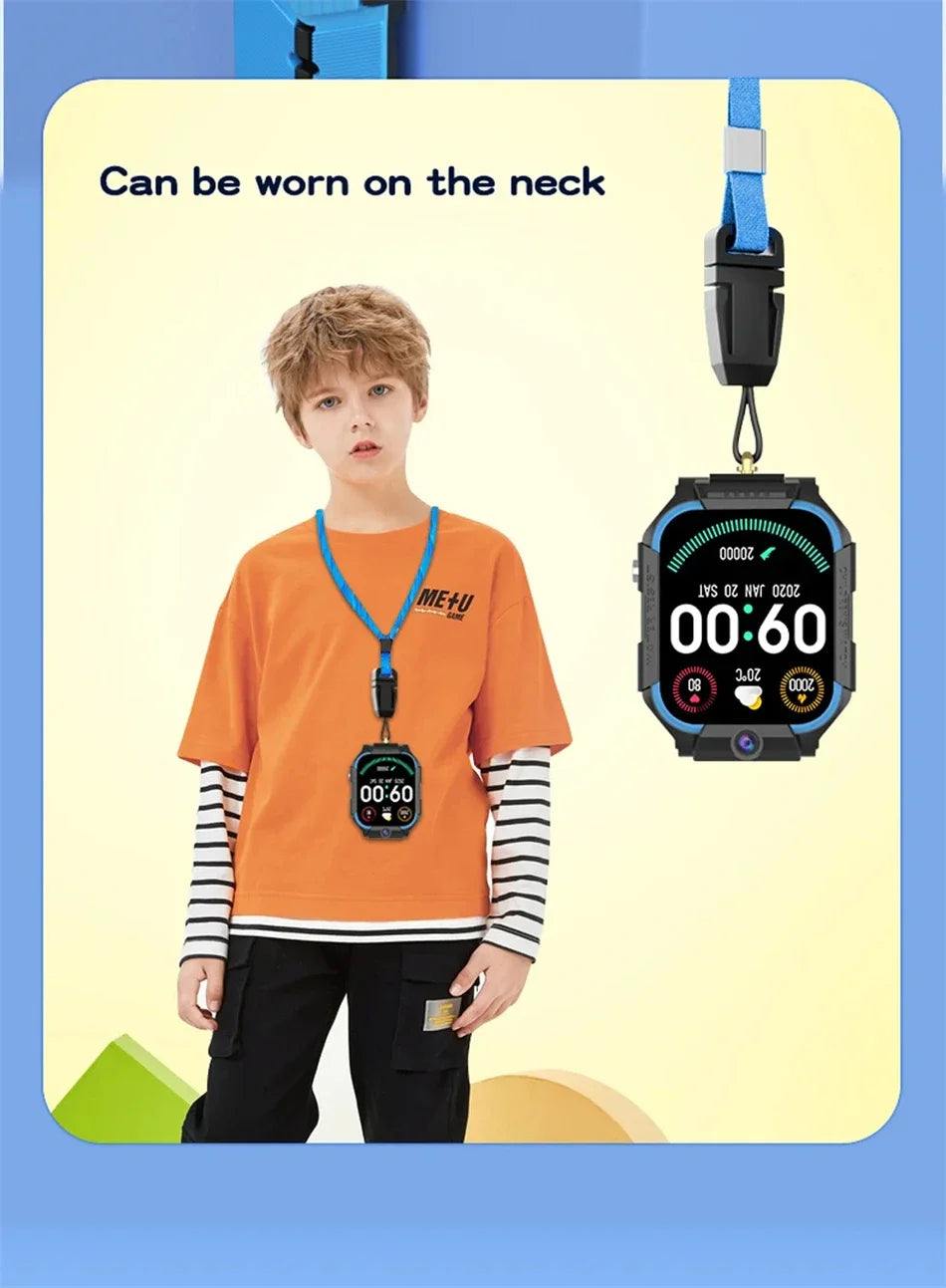 Kids Smart Watch New 5G WIFI Video Call GPS SOS IP68 Waterproof Child Smartwatch HD Camera Monitor Tracker Location Phone Watch