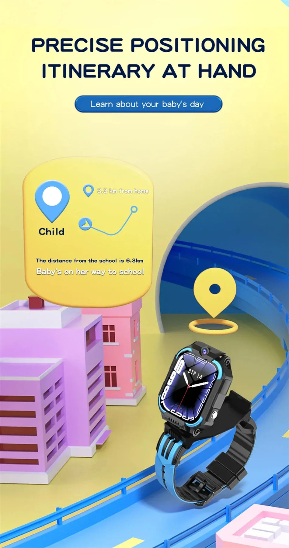 Kids Smart Watch New 5G WIFI Video Call GPS SOS IP68 Waterproof Child Smartwatch HD Camera Monitor Tracker Location Phone Watch