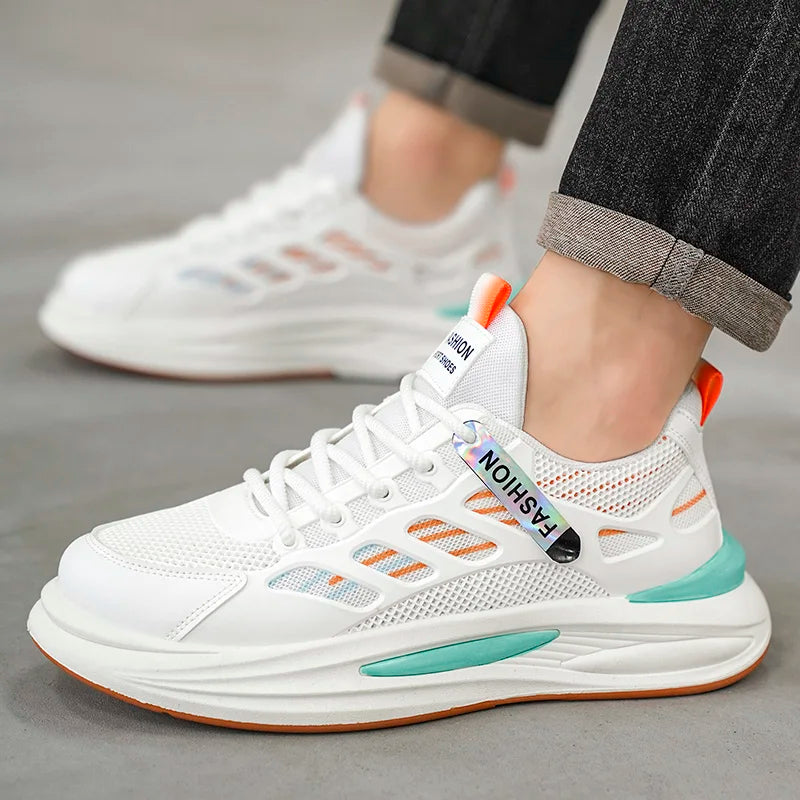 Men's Breathable Sneakers 2025 Autumn Comfortable Breathable Mens Platform Running Shoes Fashion Casual Shoes Zapatillas Hombre