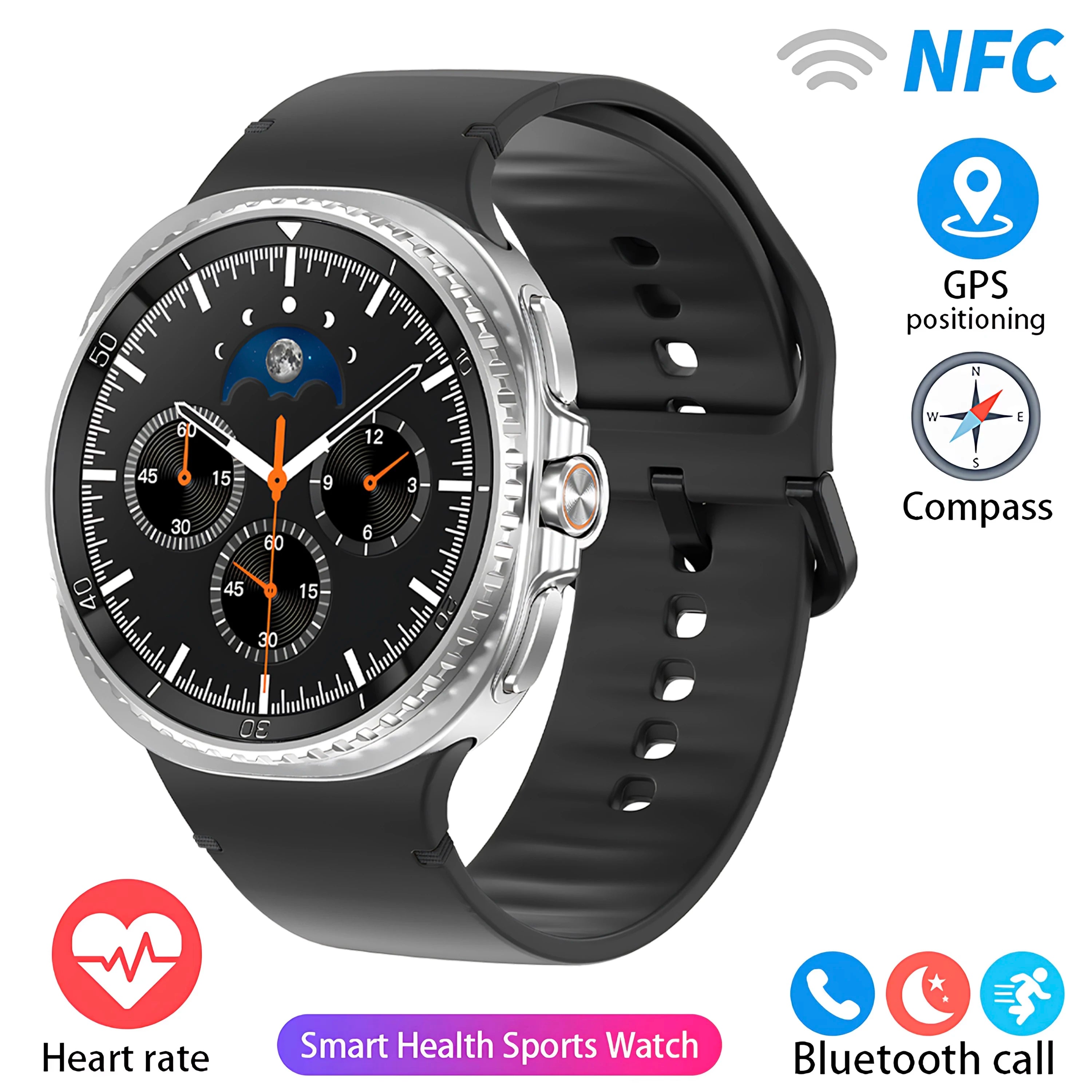 Watch 8 Ultra Classic GPS Compass NFC SmartWatch 46mm Version AMOLEL Rotating Dial BT Call 3ATM Waterproof Watch7 Upgraded Watch