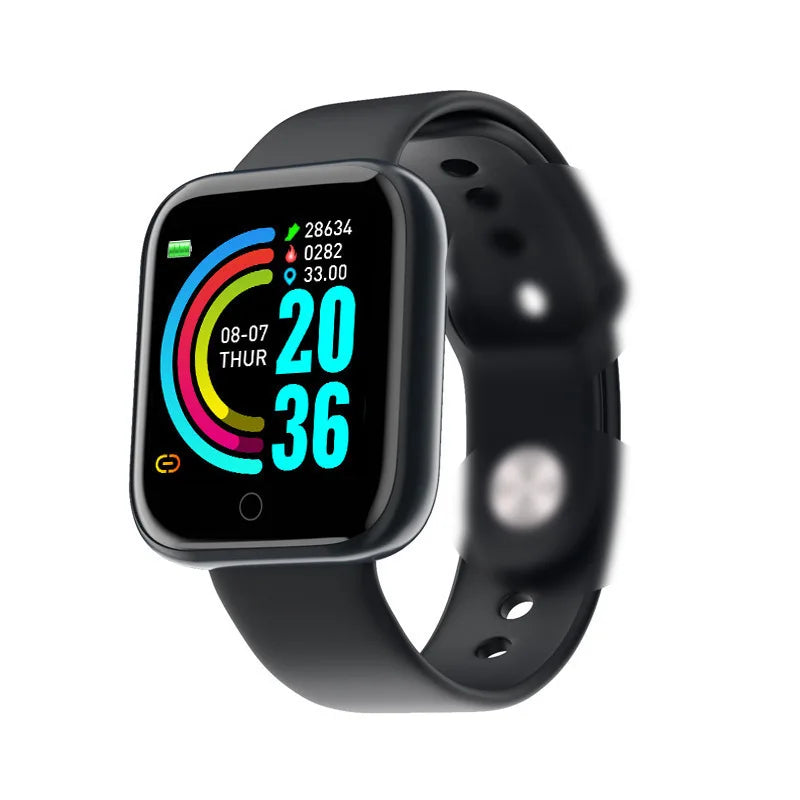 Smart Watch Y68 Bluetooth Fitness Tracker Sports Watch Heart Rate Monitor Blood Pressure Smart Bracelet for Android IOS D20 Pro