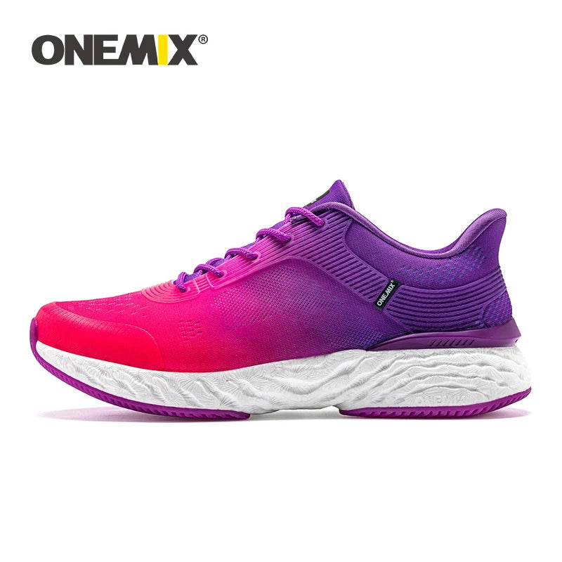 ONEMIX Summer Breathable Mesh Sneakers for Women Jacquard Gradient Soft Tenis Jogging Shoes Lightweight Leisure Outdoor Sneakers
