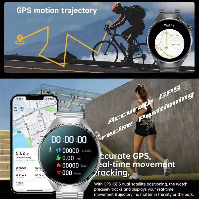 2025 New Watch G5 PlUS Smart Watch Men 1.75"AMOLED Screen GPS Track Compass Heart Rate Bluetooth Call SmartWatch For Android IOS