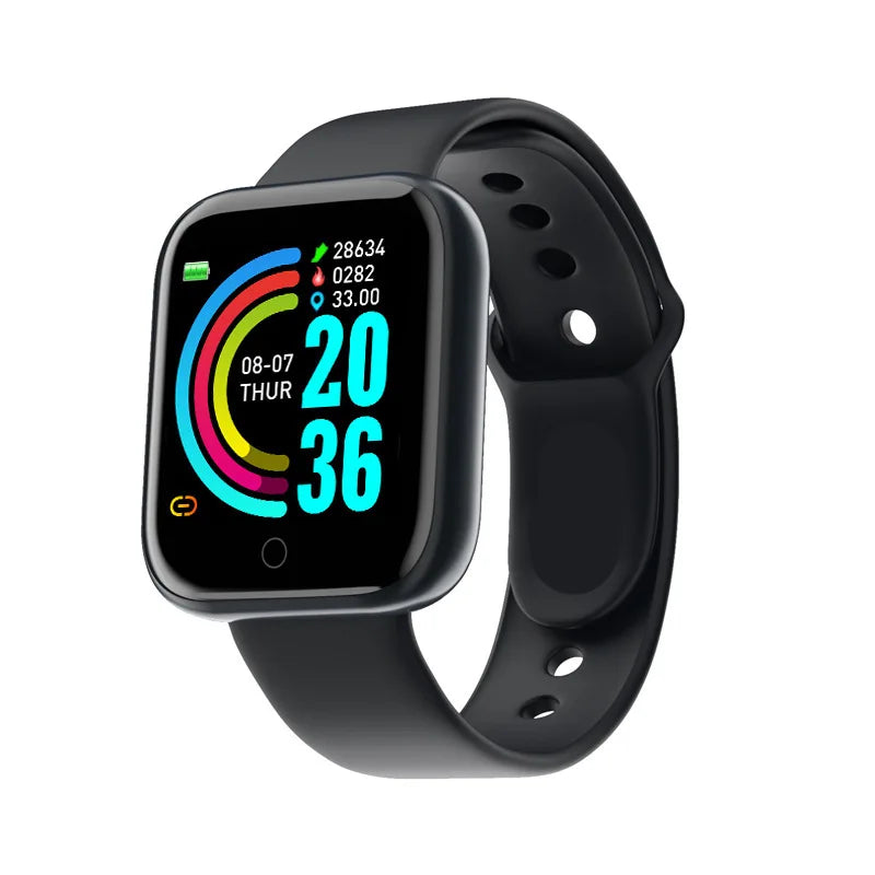 Smart Watch Y68 Bluetooth Fitness Tracker Sports Watch Heart Rate Monitor Blood Pressure Smart Bracelet for Android IOS D20 Pro
