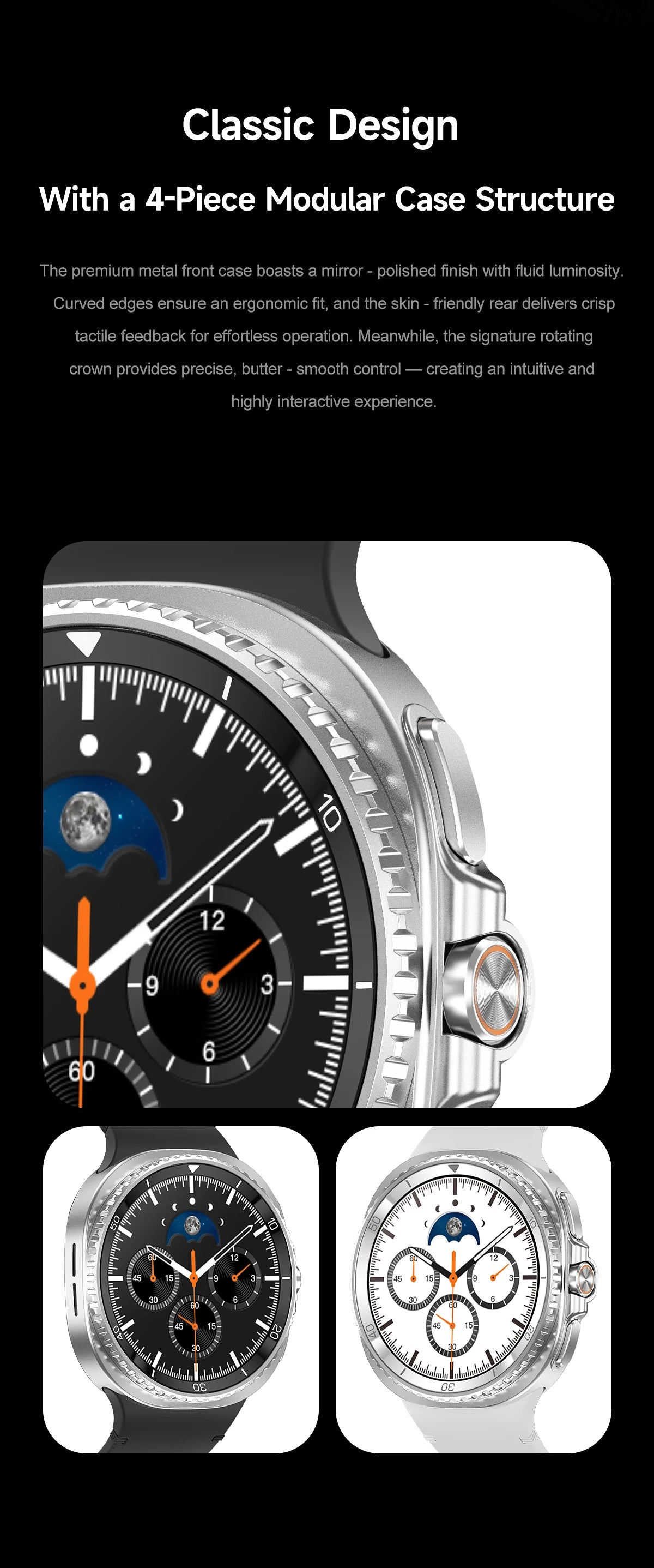 Watch 8 Ultra Classic GPS Compass NFC SmartWatch 46mm Version AMOLEL Rotating Dial BT Call 3ATM Waterproof Watch7 Upgraded Watch