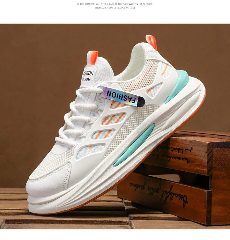 Men's Breathable Sneakers 2025 Autumn Comfortable Breathable Mens Platform Running Shoes Fashion Casual Shoes Zapatillas Hombre