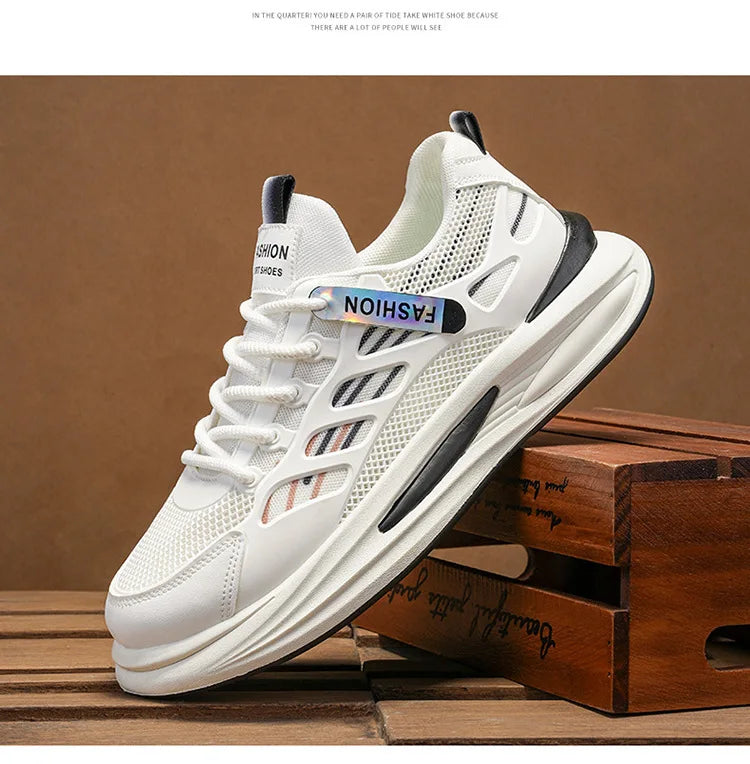Men's Breathable Sneakers 2025 Autumn Comfortable Breathable Mens Platform Running Shoes Fashion Casual Shoes Zapatillas Hombre