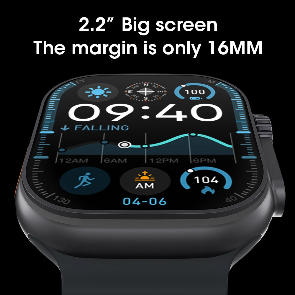 Ultra 4 AI Smart Watches 2.2'' Screen IP68 Waterproof Smartwatch for Men Women Bluetooth Calls Fitness Tracker GPS Sport Modes