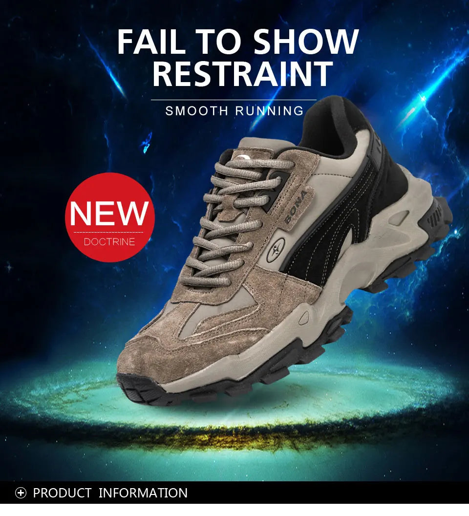 BONA 2023 New Designers Athletic Breathable Footwear Running Shoes Men Comfortable Sneakers  Man Zapatillas Walking Jogging Shoe