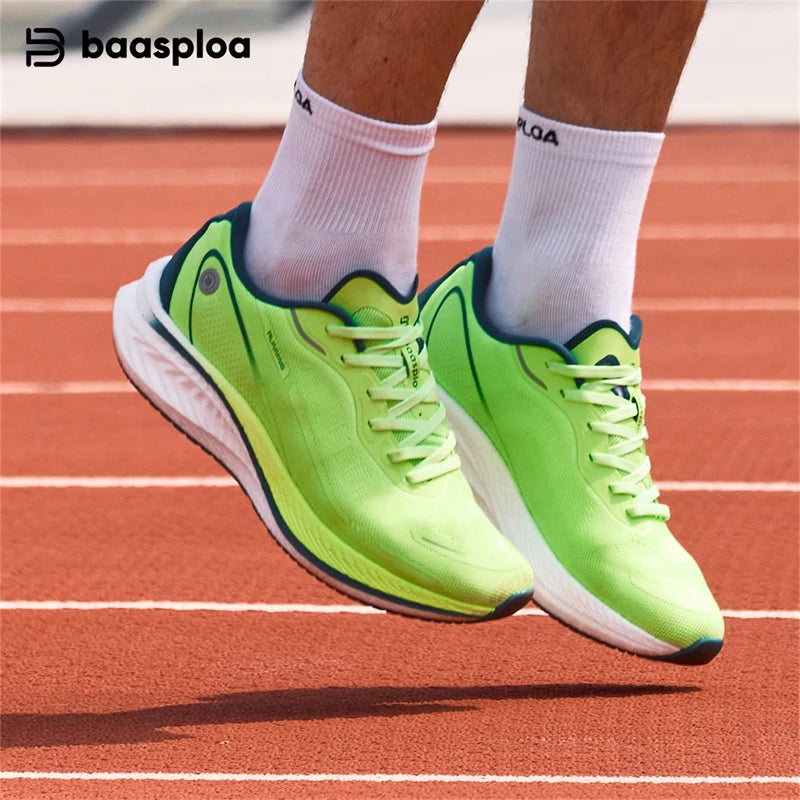 Baasploa Men Running Shoes 2025 New Professional Training Lightweight Sport Shoes Male Carbon Plate Mesh Breathable Sneakers