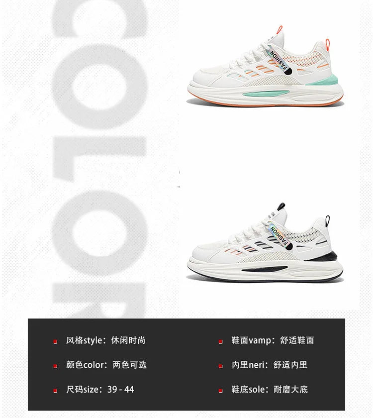 Men's Breathable Sneakers 2025 Autumn Comfortable Breathable Mens Platform Running Shoes Fashion Casual Shoes Zapatillas Hombre