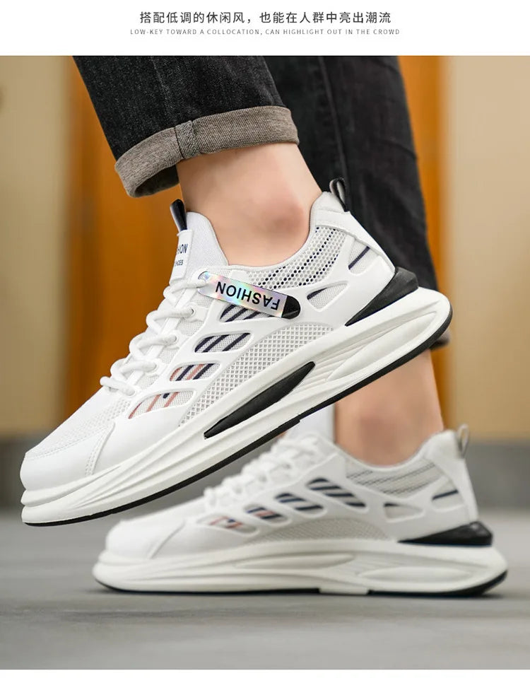 Men's Breathable Sneakers 2025 Autumn Comfortable Breathable Mens Platform Running Shoes Fashion Casual Shoes Zapatillas Hombre